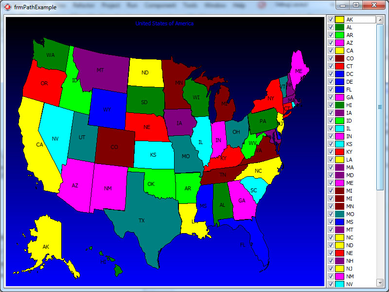 Path Chart - each state is its own defined path